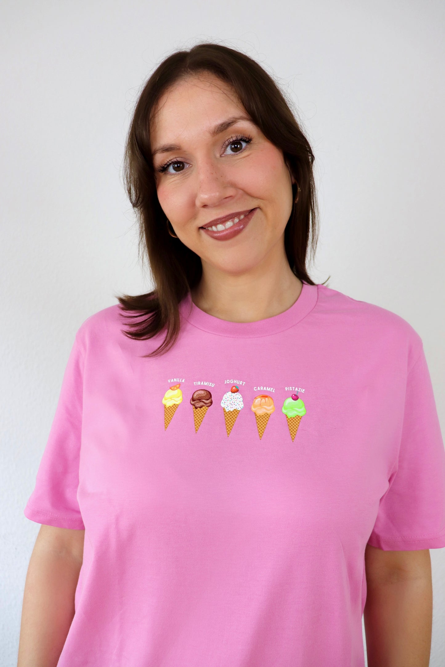 La Polcevitas Eisladen T-Shirt ohne Backprint in Bubble Pink