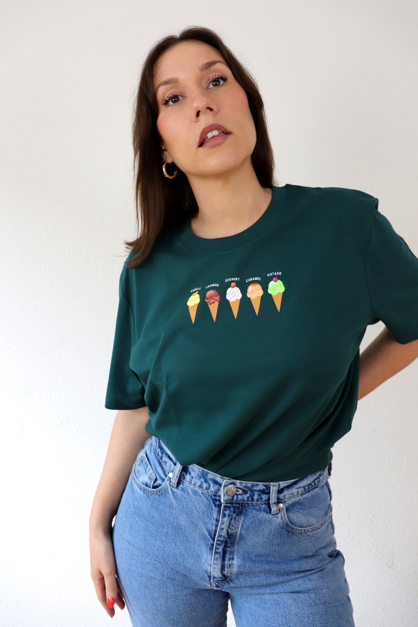 La Polcevitas Eisladen T-Shirt ohne Backprint in Glazed Green