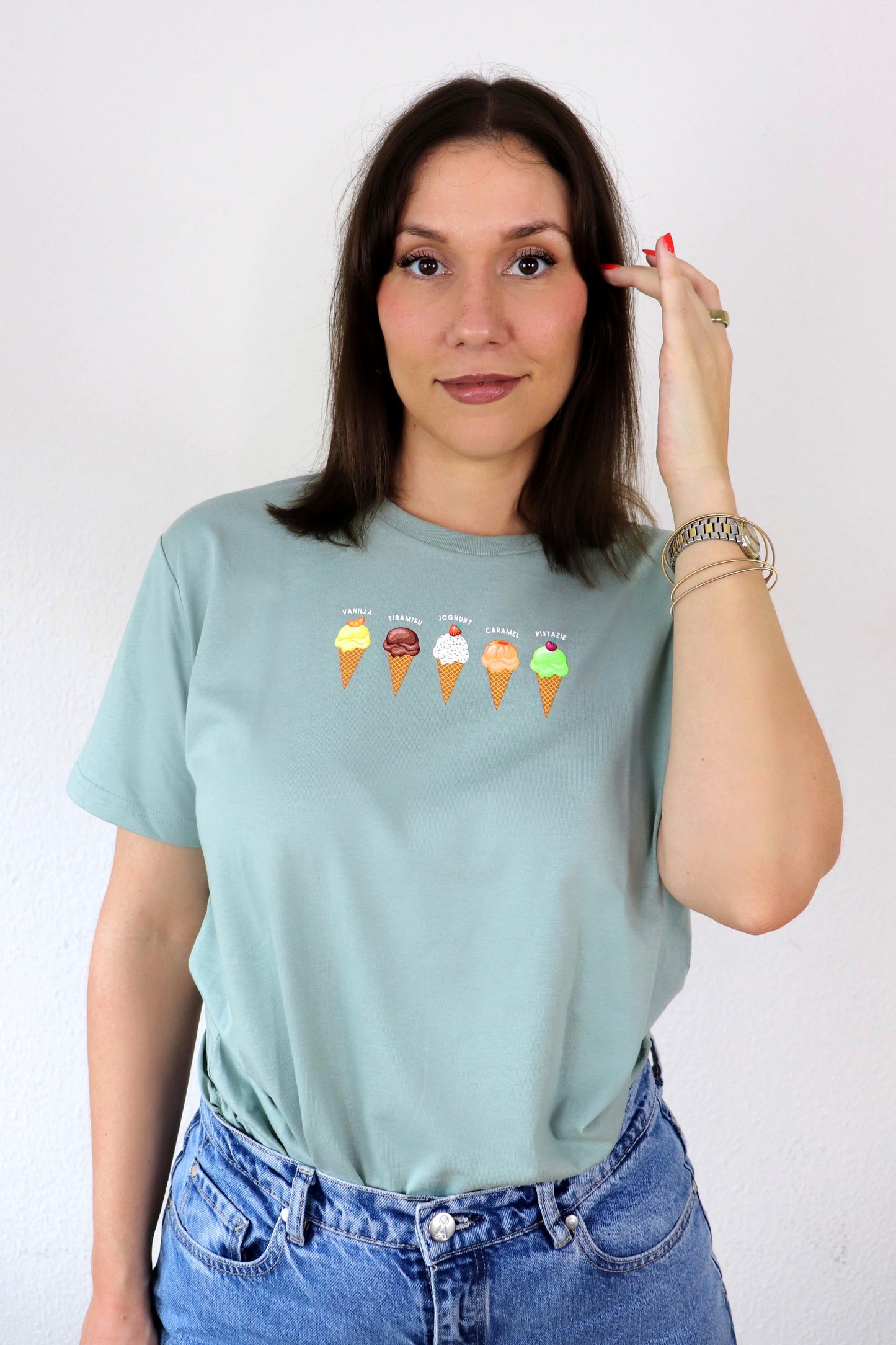 La Polcevitas Eisladen T-shirt ohne Backprint in Aloe