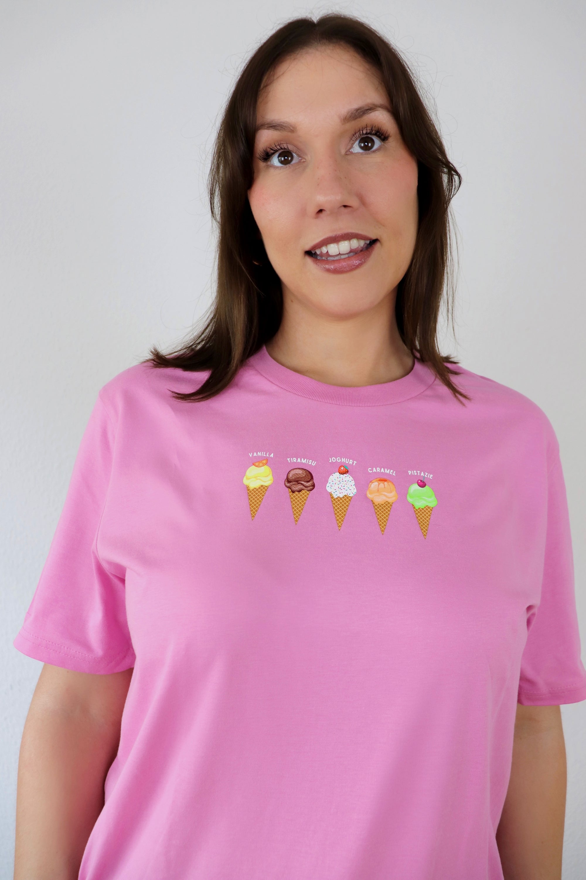 La Polcevitas Eisladen T-Shirt ohne Backprint in Bubble Pink