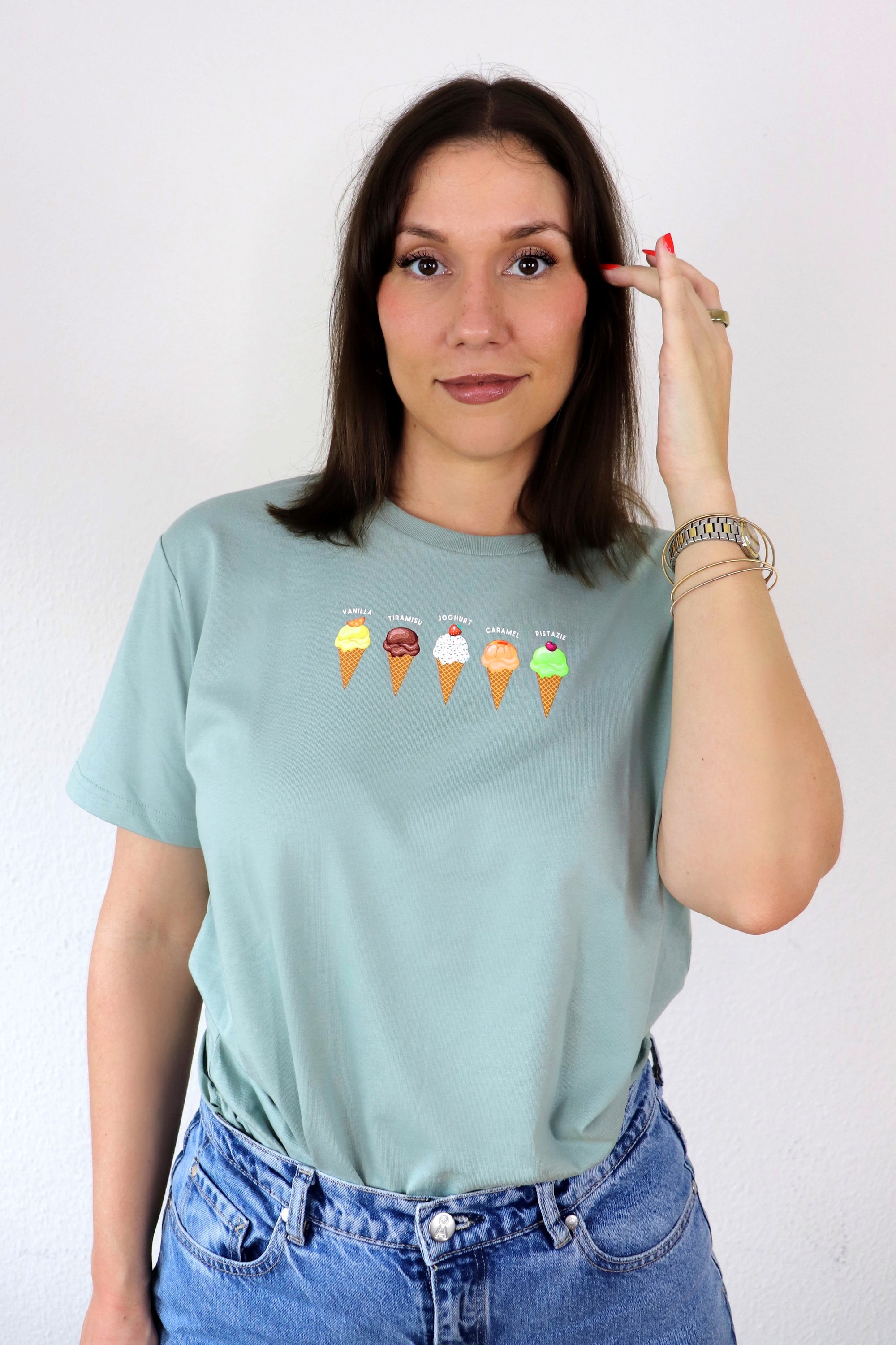La Polcevitas Eisladen T-shirt ohne Backprint in Aloe
